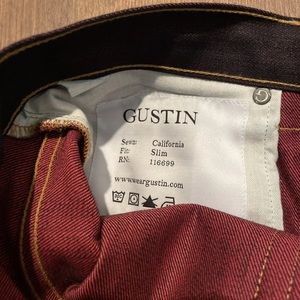 Gustin Red Weft 33x32 Slim Jeans